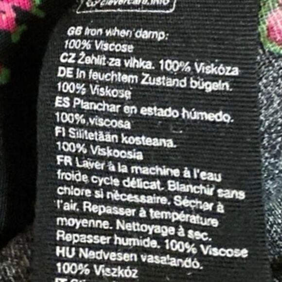 & Other Stories Black Floral Tie Front Sleeveless Cami Camisole Crop Tank Top 4 - Picture 4 of 4